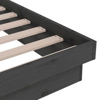 Bedframe massief hout grijs 120x190 cm - thumbnail