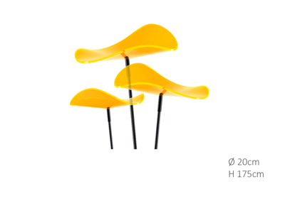 3 stuks! Zonnevangers Lucy Geel groot 175x20 cm Cazador Del Sol - Cazador del sol