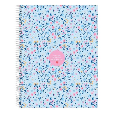 Notitieboekje Vicky Martín Berrocal Paraíso Blauw Roze A4 120 Lakens