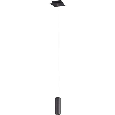 LED Hanglamp Mat Zwart Aluminium - 1-lichts GU10 Fitting