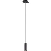 LED Hanglamp Mat Zwart Aluminium - 1-lichts GU10 Fitting - thumbnail