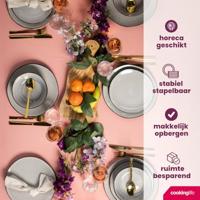 Cookinglife Ontbijtborden / Dessertborden Nola Warm Grey ø 21 cm - 6 stuks - thumbnail