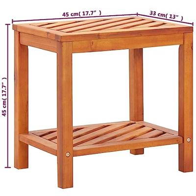 VidaXL Bijzettafel 45x33x45 cm massief acaciahout VidaXL Bijzettafel 45x33x45 cm massief acaciahout