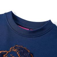 Kindertrui met egelprint 128 marineblauw - thumbnail