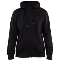 Blåkläder Dames hoodie met rits 33951048 | Zwart | Maat L - 7330509542910 - thumbnail