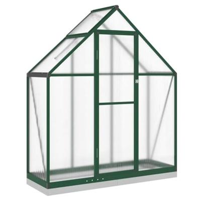 VidaXL Tuinkas met basisframe 169x58x202 cm aluminium groen VidaXL Tuinkas met basisframe 169x58x202 cm aluminium groen