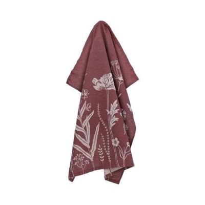 Bunzlau Castle Bunzlau Castle Wild Flowers theedoek 65x65 Burgundy