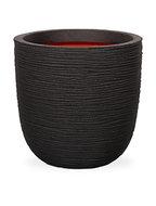 Capi Pot Bol Rib NL 35x34 cm - Zwart - thumbnail
