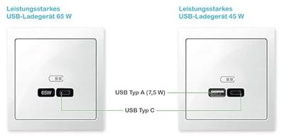 Merten MEG4366-0120 Wandcontactdoos met USB Inzetstuk System M 1 stuk(s)