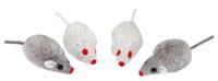 Producten/muis grijswit 5cm 4 stuks - thumbnail