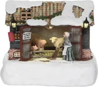 Kerstfiguur boerenschuur 18x13,5x14 cm Luville - Luville - thumbnail