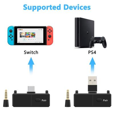 Bluetooth 5.0 Audio Transmitter Adapter EDR A2DP SBC Lage latentie voor Nintendo Switch PS4 TV PC USB Type-C Draadloze zender