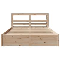 Bedframe met hoofdbord massief grenenhout 160x200 cm - thumbnail
