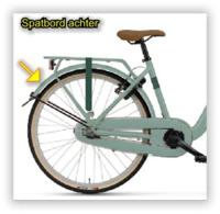 Batavus Spatbord achter 26" ys7661 turqoise matte - thumbnail