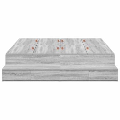 Opbergbedframe Grijs sonoma 226.5 x 140 x 31.5 cm Bewerkt hout