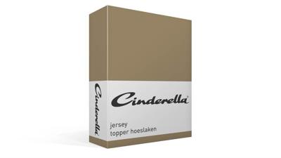 Cinderella topper hoeslaken jersey 180x200/210 taupe Cinderella topper hoeslaken jersey 180x200/210 taupe