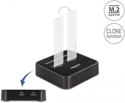 Delock 64178 M.2 dockingstation voor 2 x M.2 SATA SSD met kloonfunctie