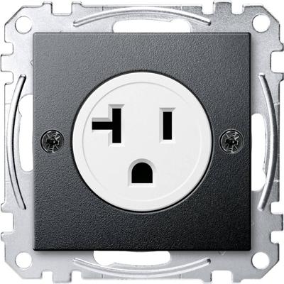 Merten MEG2156-0414 Wandcontactdoos System M Antraciet 1 stuk(s)