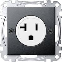 Merten MEG2156-0414 Wandcontactdoos System M Antraciet 1 stuk(s) - thumbnail