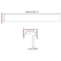 VidaXL Vensterbanken 2 st onbehandeld 140x15x2 cm massief eikenhout - thumbnail