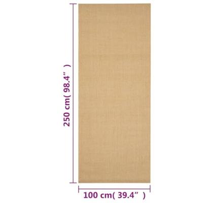 VidaXL Vloerkleed 100x250 cm natuurlijk sisal