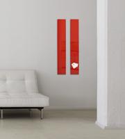 Sigel SI-GL104 Glasmagneetbord Artverum 120x780x15mm Rood - thumbnail