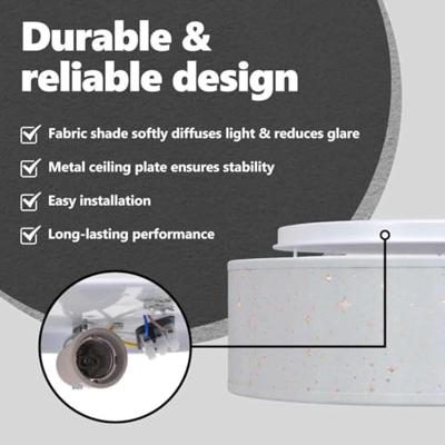 VidaXL Plafonnière met schijnwerpers grijs 38 x 38 x 13,5 cm stof