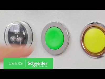 Schneider Electric ZB4FL433 ZB4FL433 Terugstelbaar (Ø) 30.5 mm Arręt Chroom, Rood 1 stuk(s)