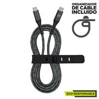 Kabel USB-C naar USB-C Muvit for Change Zwart 1,2 m - thumbnail