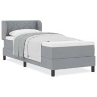 Boxspringbed met matras met matras Lichtgrijs 80 x 200 cm Stof - thumbnail
