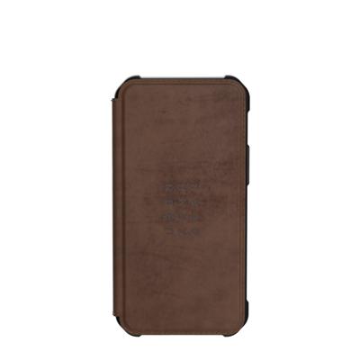 UAG Rugged Case for iPhone 12 Mini 5G [5.4-inch] - Metropolis Leather Brown - Flip cover voor mobiele telefoon - robuust - soepel Italiaans leer - leer pantserbruin - voor Apple iPhone 12 mini