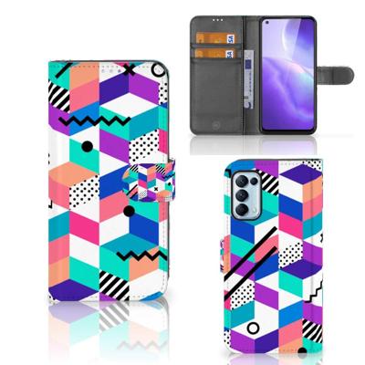 OPPO Find X3 Lite | Book Case | Blokken Kleurrijk