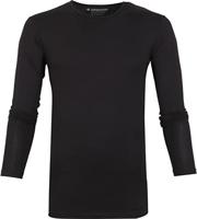 Garage Mens Stretch Body Fit Longsleeve Black (0208) - thumbnail