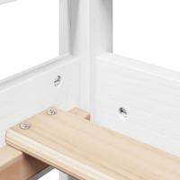 Slaapbank met bedhuis 80x200 cm massief grenenhout wit - thumbnail