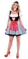 Dirndl zwart/rood - thumbnail