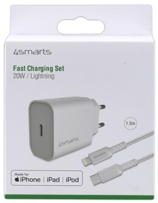 4smarts VoltPlug 20W PD Oplader en Lightning Kabel - EU-stekker - Wit 4smarts VoltPlug 20W PD Oplader en Lightning Kabel - EU-stekker - Wit