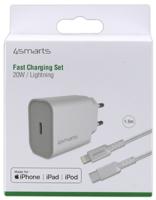 4smarts VoltPlug 20W PD Oplader en Lightning Kabel - EU-stekker - Wit - thumbnail