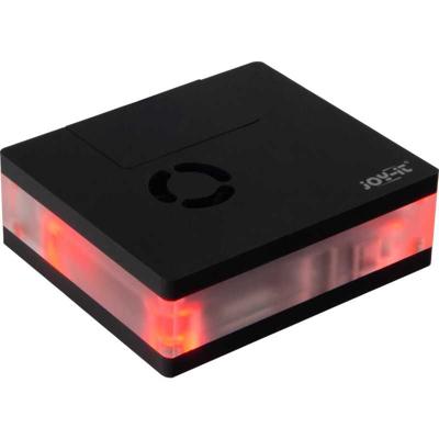 Joy-it RB-MULTIMEDIACASE01 SBC-behuizing Geschikt voor serie: Raspberry Pi® Afneembare GPIO-afdekking, Incl. actieve koeler, Met magneetsluiting Zwart,