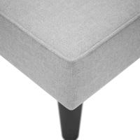 Chaise longue met rechterarmleuning stof wolk grijs - thumbnail