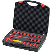 Wiha Ratelsleutelset geïsoleerd | 1/4" | 21-delig | incl. koffer - 43025 - 43025 - thumbnail