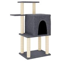 VidaXL Kattenmeubel met sisal krabpalen 97 cm donkergrijs - thumbnail