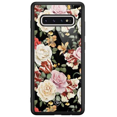 Samsung Galaxy S10 glazen hardcase - Flowerpower Samsung Galaxy S10 glazen hardcase - Flowerpower