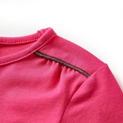Kindershirt met lange mouwen hertenprint 92 felroze Kindershirt met lange mouwen hertenprint 92 felroze
