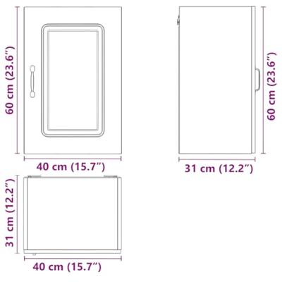 Keukenwandkast Kalmar bewerkt hout gerookt eikenkleurig Keukenwandkast Kalmar bewerkt hout gerookt eikenkleurig
