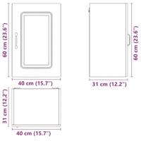 Keukenwandkast Kalmar bewerkt hout gerookt eikenkleurig - thumbnail