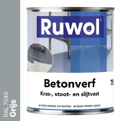 Ruwol Betonverf Grijs (RAL 7040) 750 ml Ruwol Betonverf Grijs (RAL 7040) 750 ml