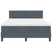 Boxspringbed met matras Donkergrijs 140 x 190 cm Fluweel - thumbnail