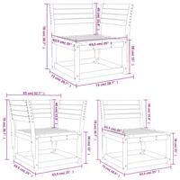 5-delige Loungeset massief grenenhout - thumbnail