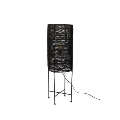 Dutchbone Vloerlamp 'Kari' Jute, kleur Zwart