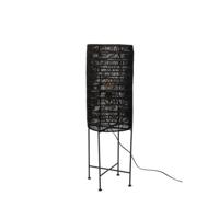 Dutchbone Vloerlamp 'Kari' Jute, kleur Zwart - thumbnail